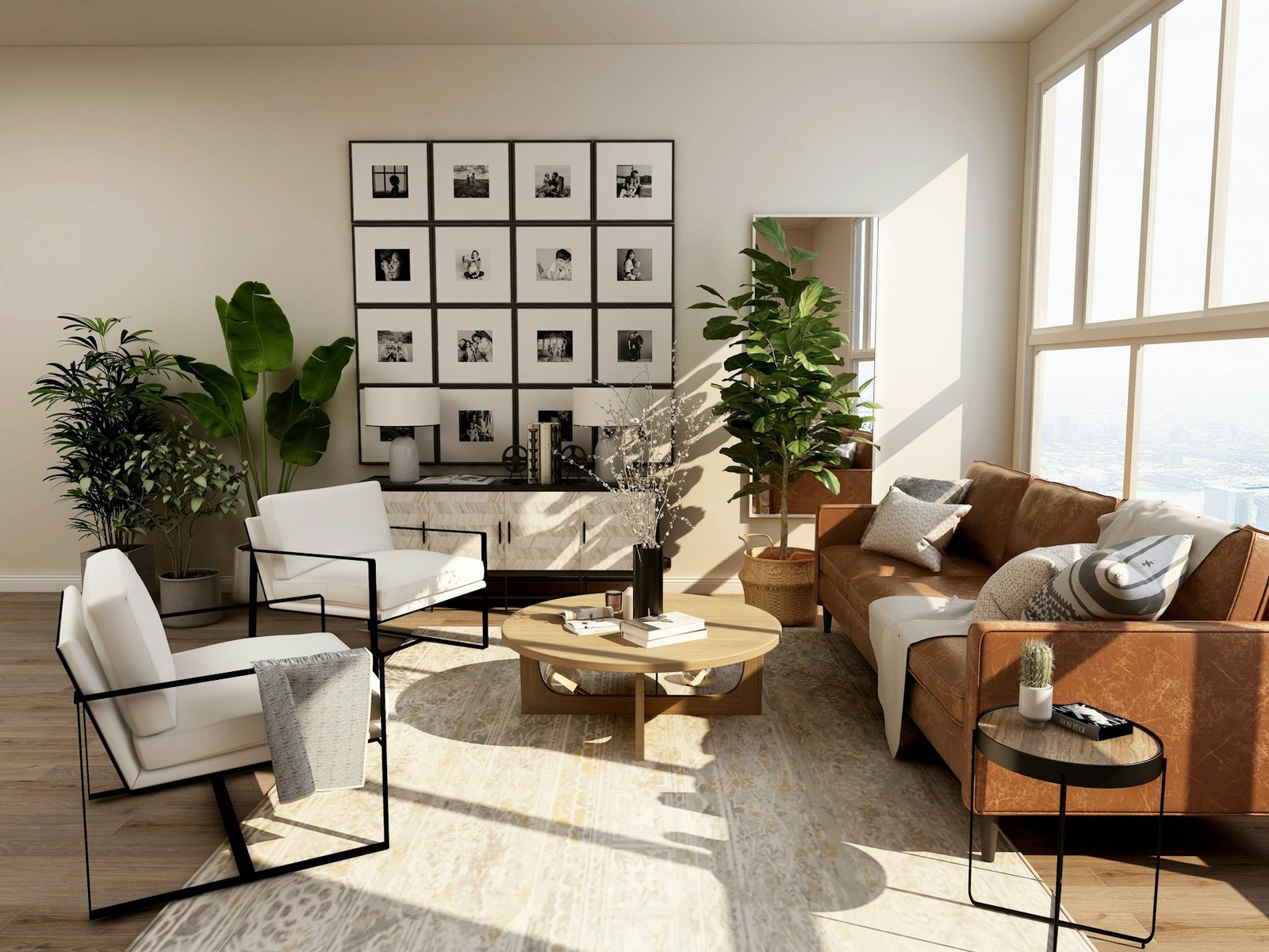 Minimalist interior living space